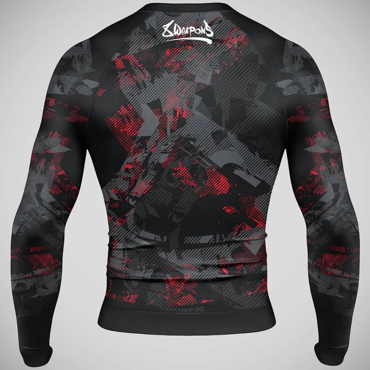 8 Weapons Hit 2.0 Long Sleeve Rash Guard Black/Red