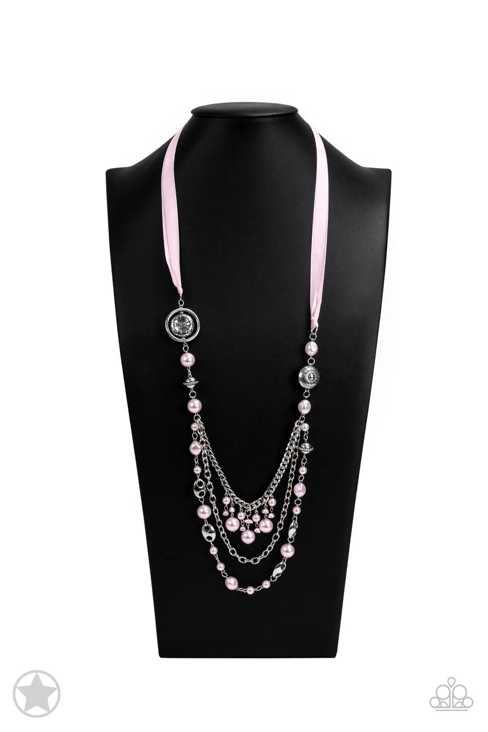 All The Trimmings Pink Ribbon Necklace - Paparazzi Accessories