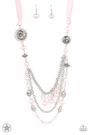 All The Trimmings Pink Ribbon Necklace - Paparazzi Accessories