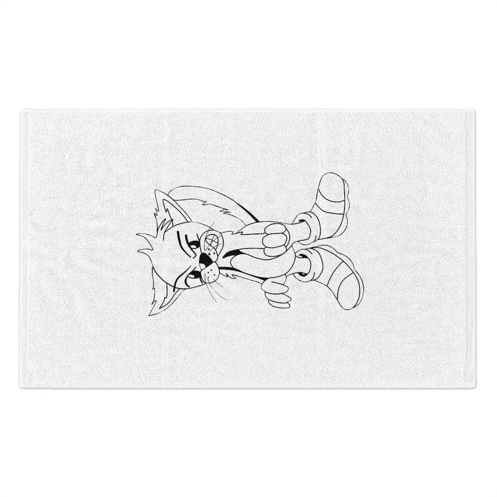 Angry Cat Rally Towel, 11x18