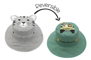 Baby/kids Reversible Sun Hat - Tiger | Safari Truck