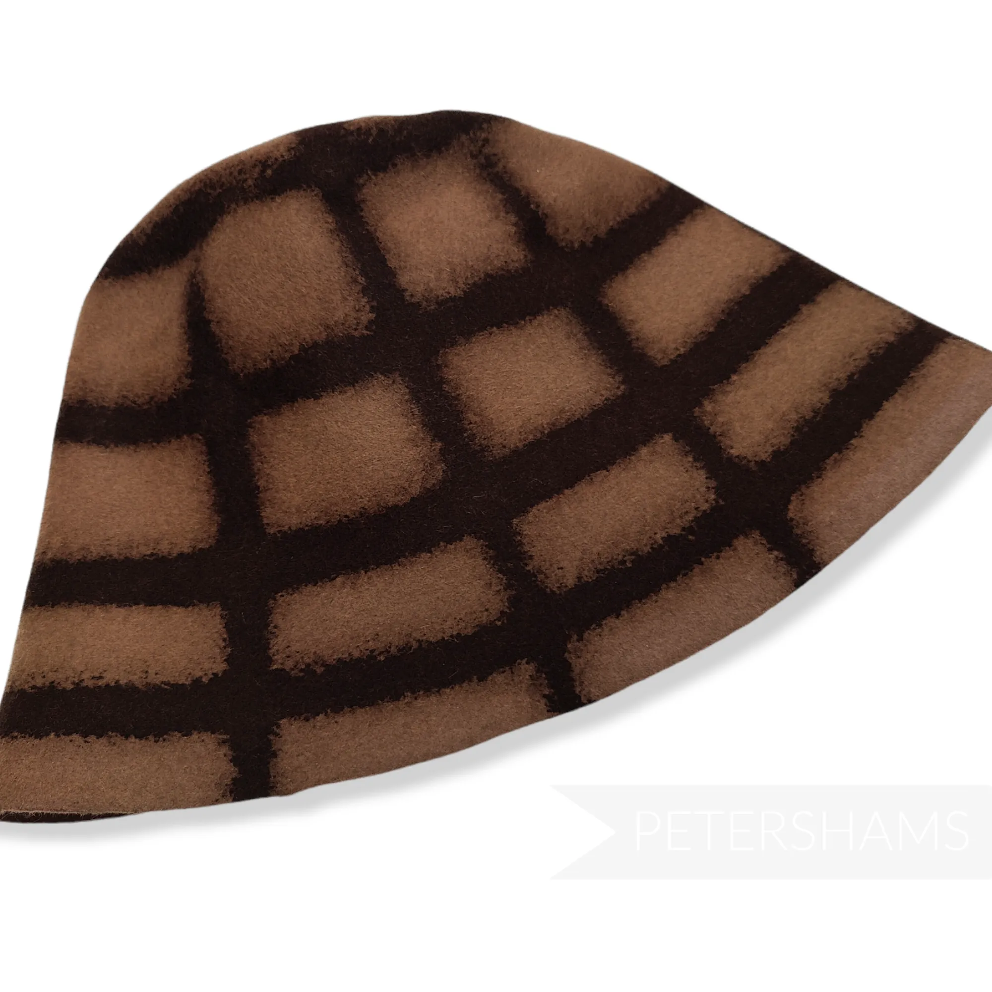 Basketweave Printed Velour Fur Felt Cone Hood Hat Body