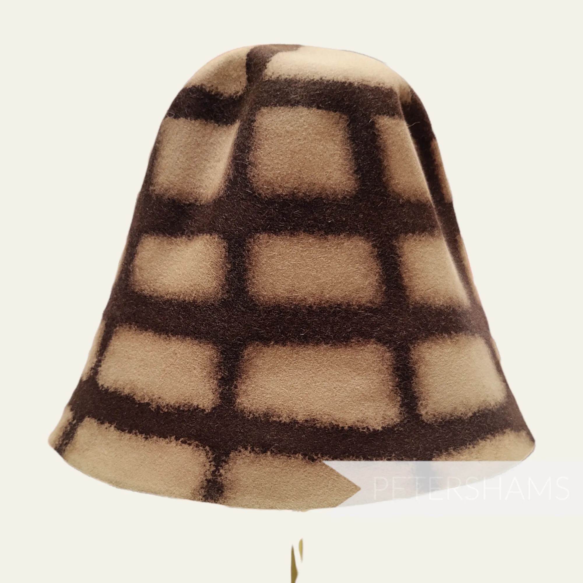 Basketweave Printed Velour Fur Felt Cone Hood Hat Body