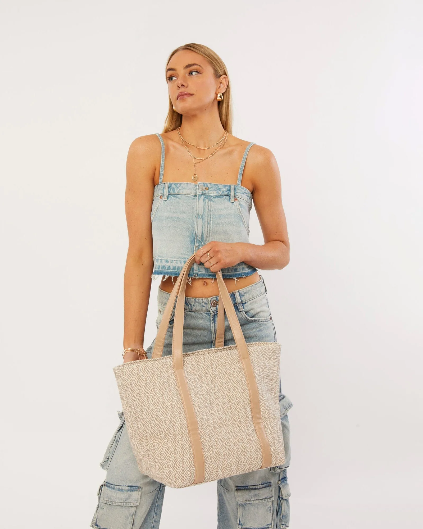 Beige Kaia Beach Bag