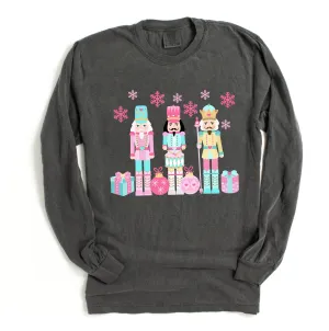 Bella or Comfort Colors Long Sleeve Pastel Nutcracker Tee/ Long or Short Sleeve Options/ Christmas