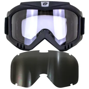 Birdz Goggles with Interchangeable Smoke & Clear Lenses