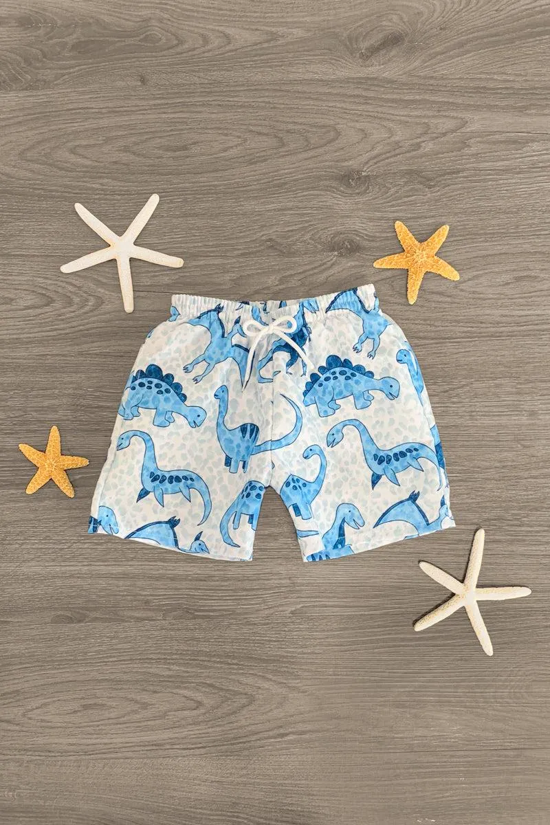 Blue Dinosaur Swim Trunks