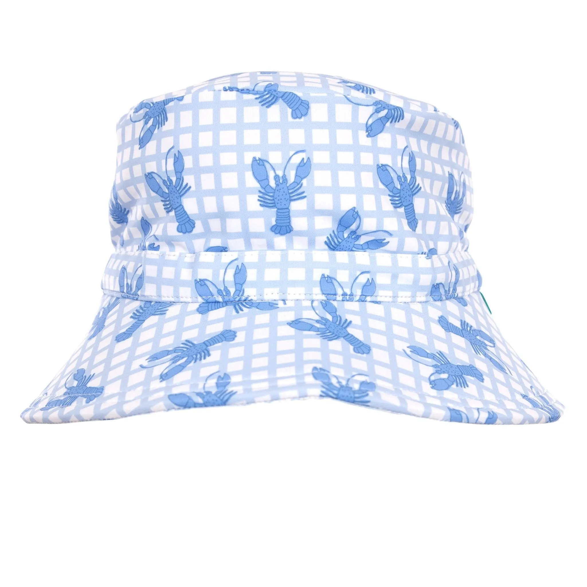 Blue Lobster Wide Brim Swim Hat