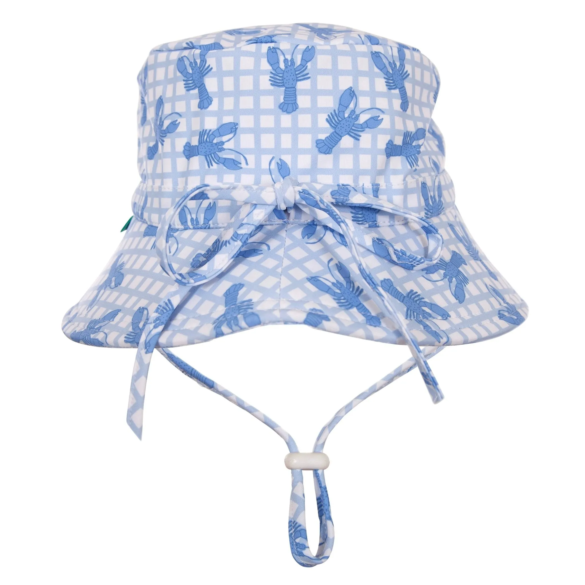 Blue Lobster Wide Brim Swim Hat