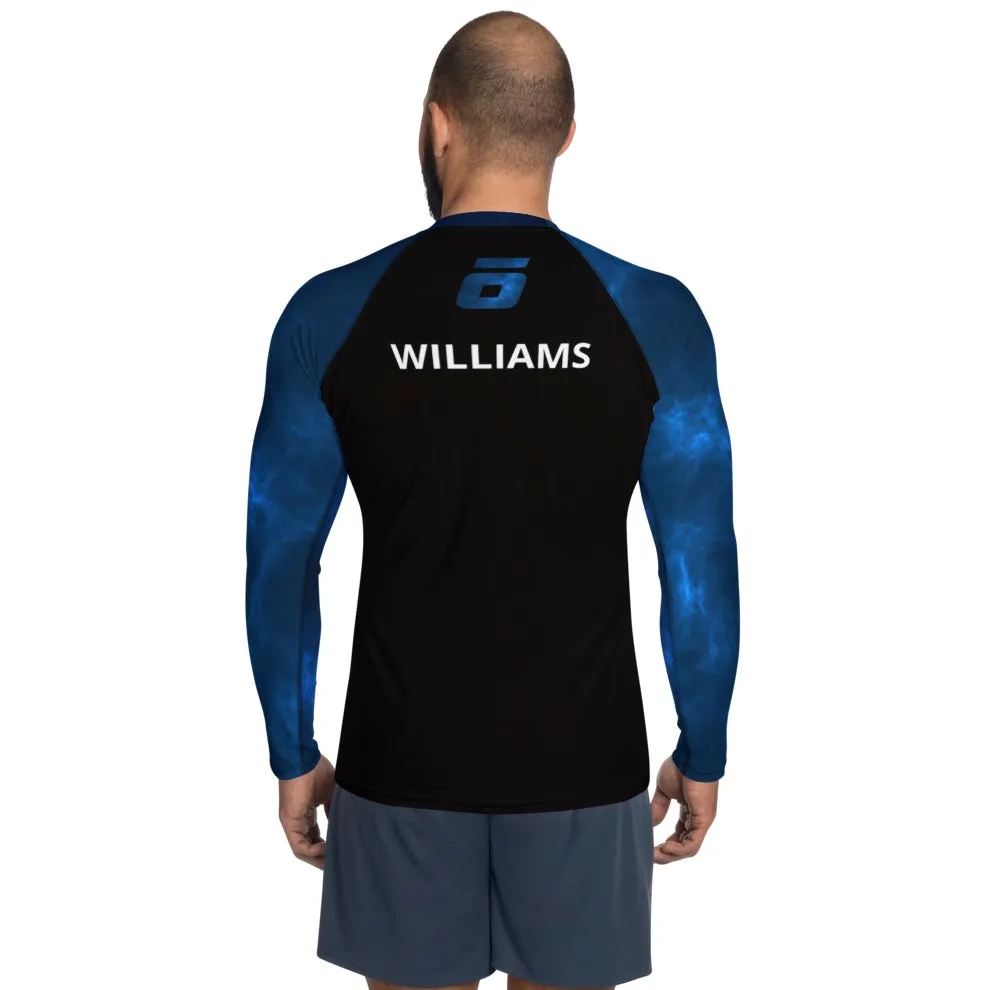 Blue Smoke Rank Long Sleeve Rashguard (Semi Custom) Made in USA