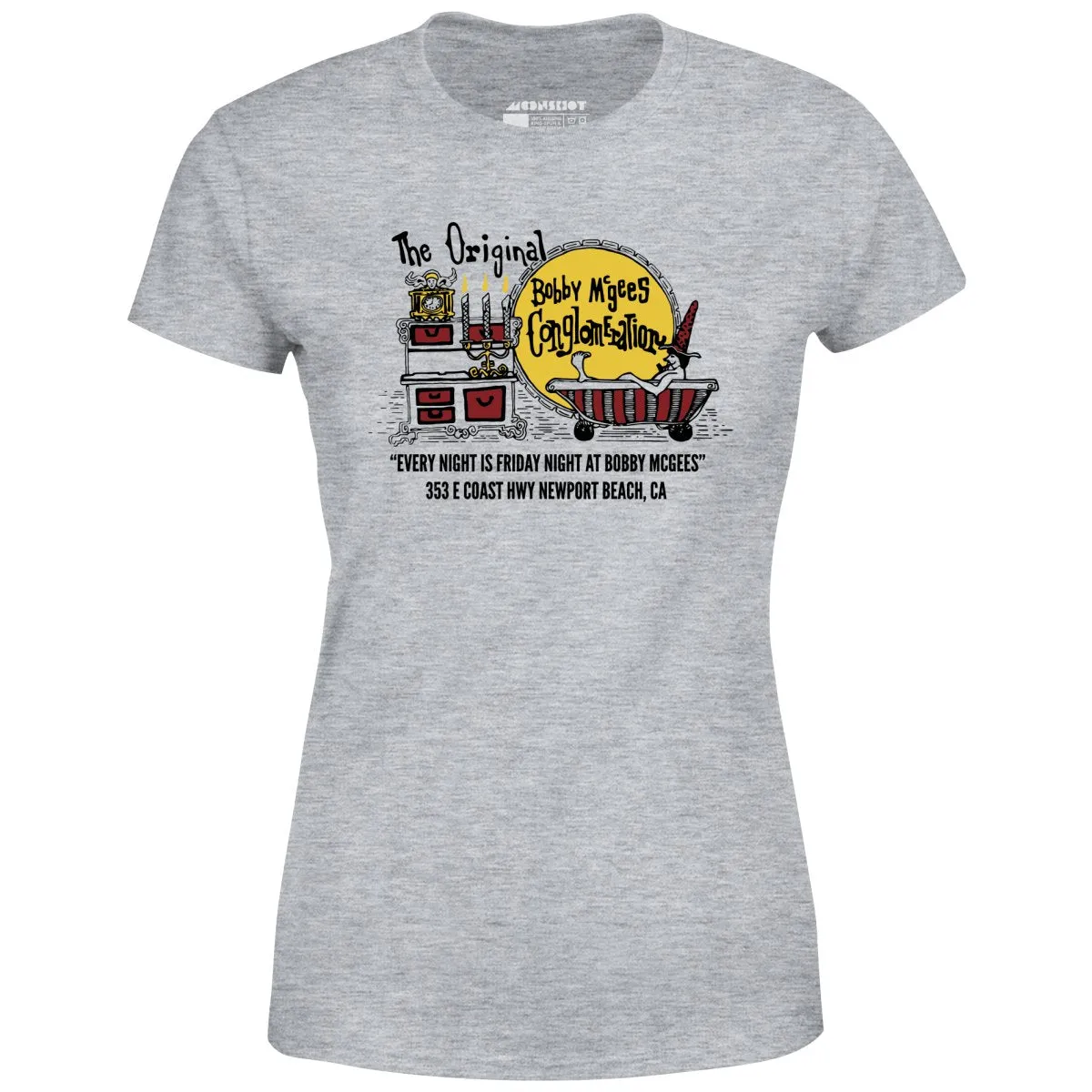 Bobby McGee's - Newport Beach, CA - Vintage Restaurant - Women's T-Shirt