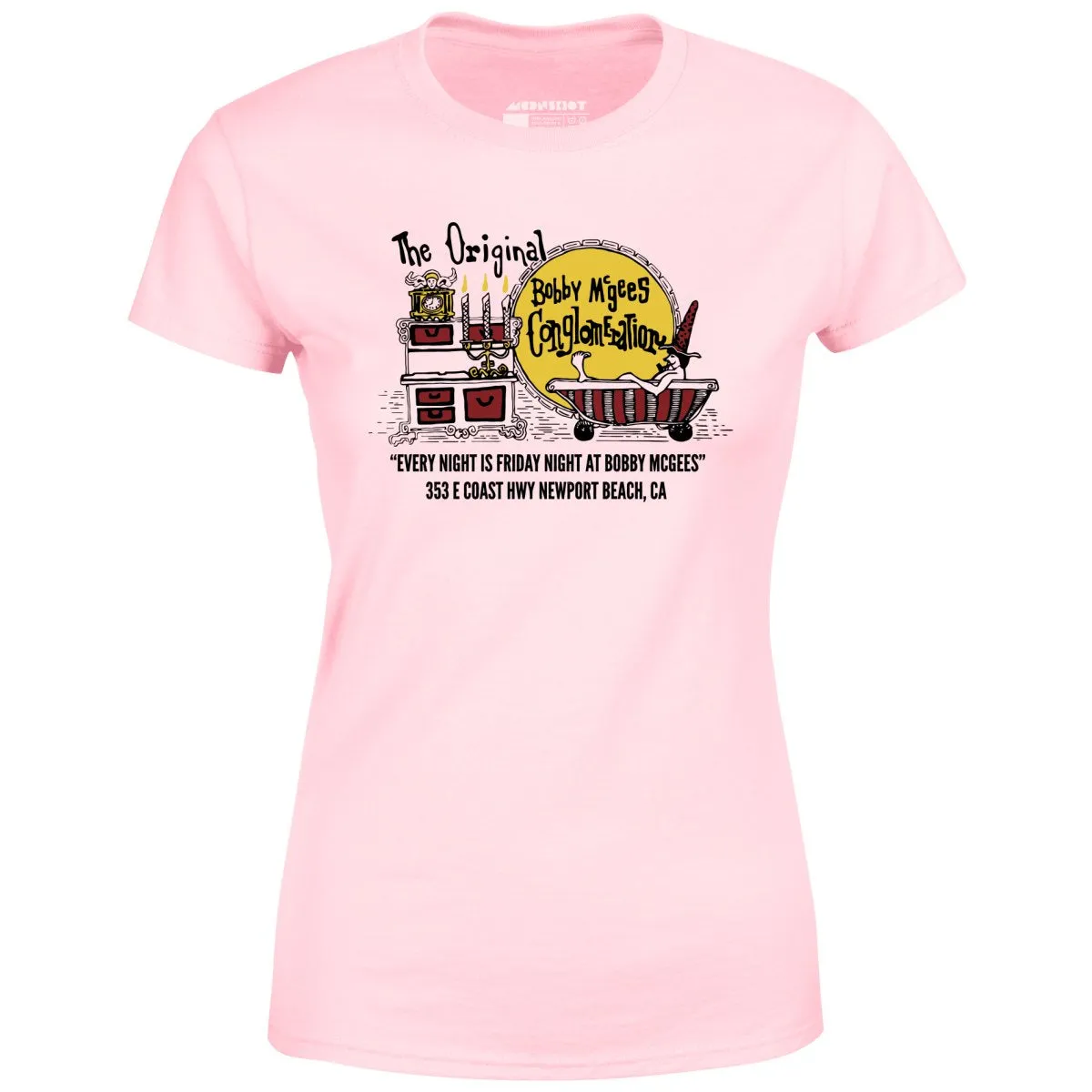 Bobby McGee's - Newport Beach, CA - Vintage Restaurant - Women's T-Shirt