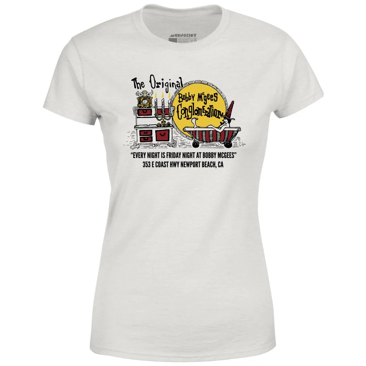 Bobby McGee's - Newport Beach, CA - Vintage Restaurant - Women's T-Shirt