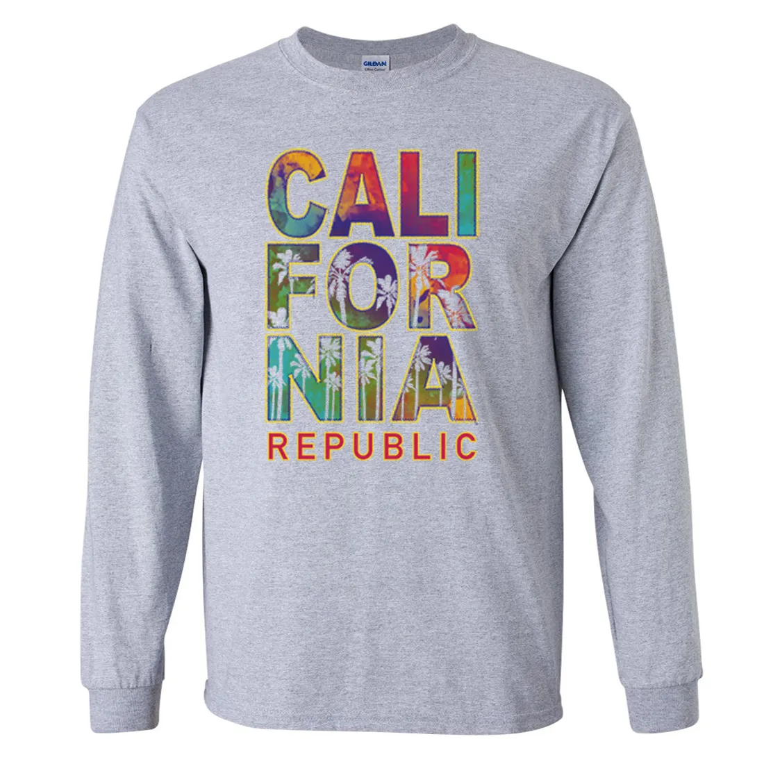 California Pastel Stitched Style Long Sleeve Shirt