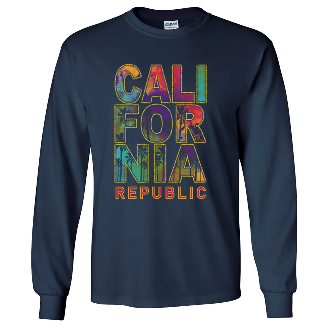 California Pastel Stitched Style Long Sleeve Shirt