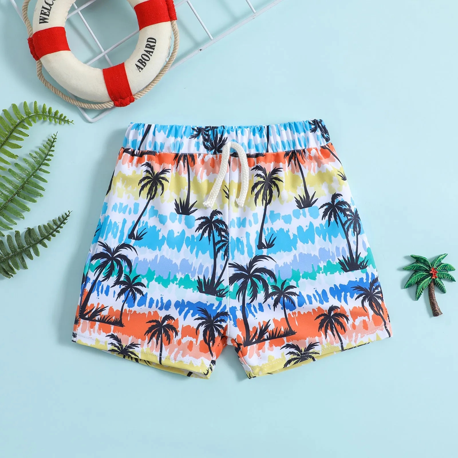 Cartoon Printed Swimming Trunks