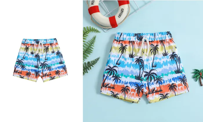 Cartoon Printed Swimming Trunks