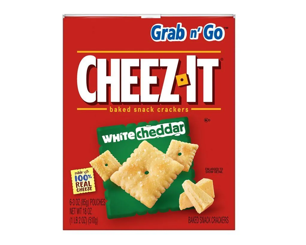 Cheez-It’s White Cheddar Grab n' Go Baked Snack Crackers Bags