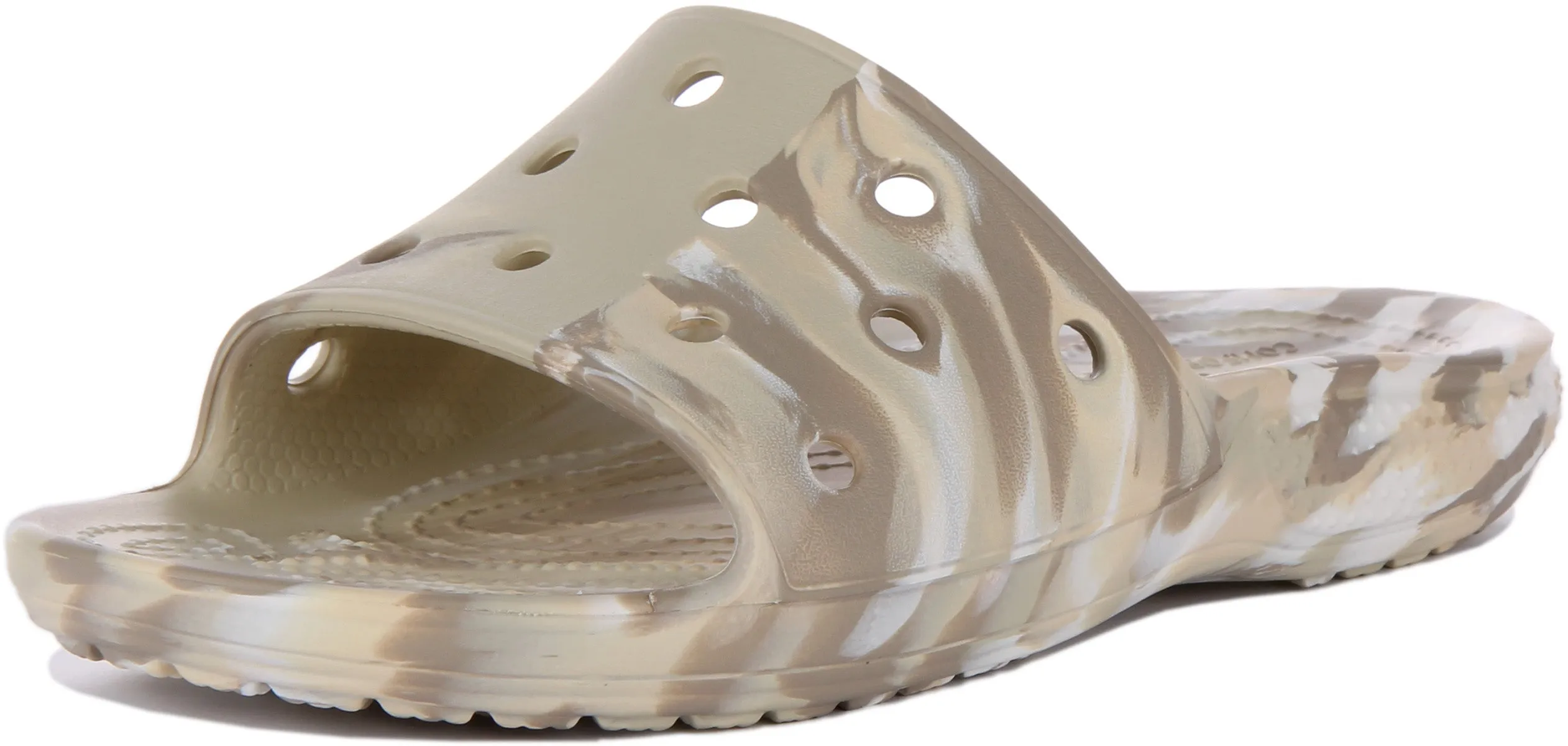 Crocs Classic Marble Slide In Ivory