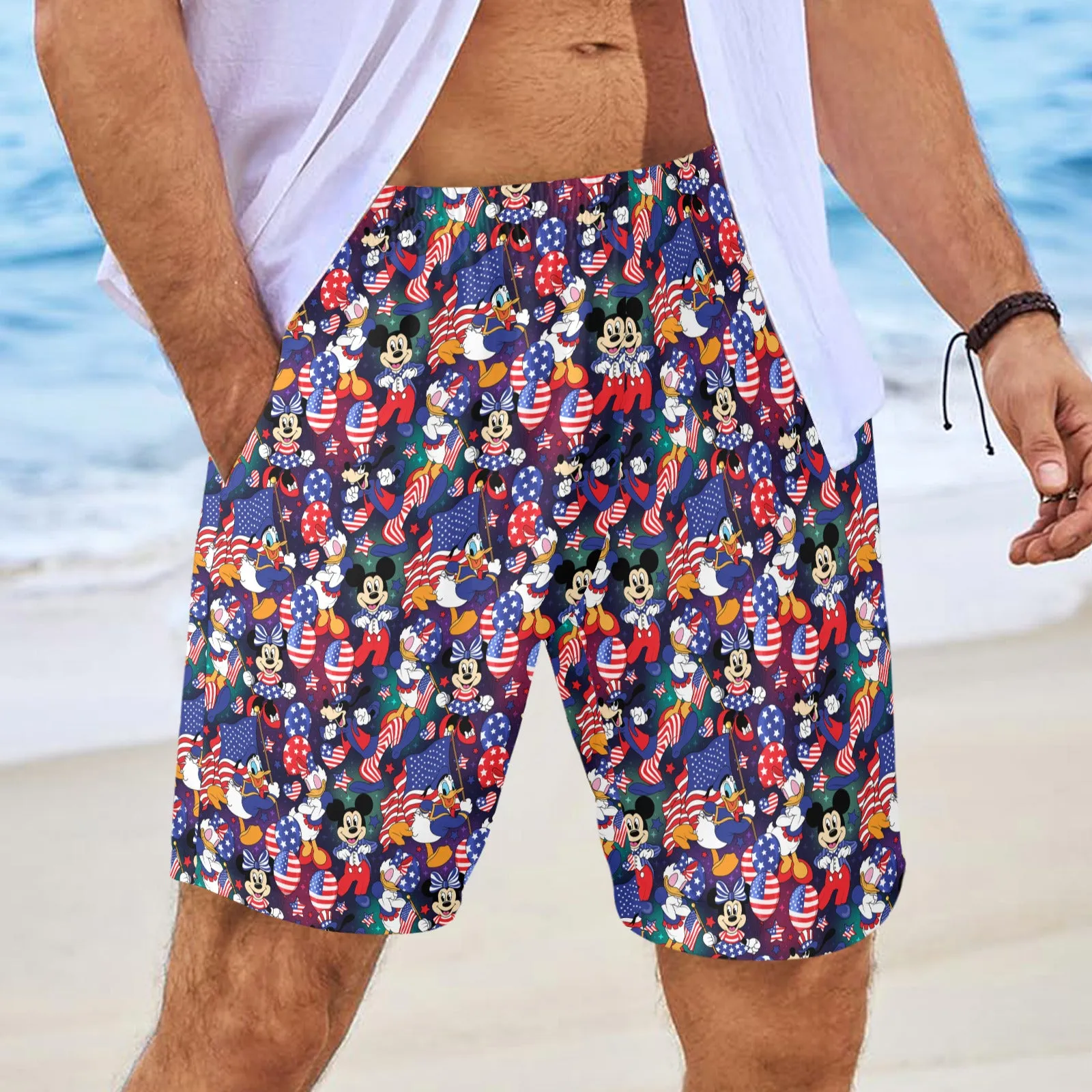 Disney America Men's Swim Trunks Swimsuit