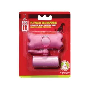 Dogit Pet Waste Bag Dispenser Pink 2 Rolls / 10 Bags