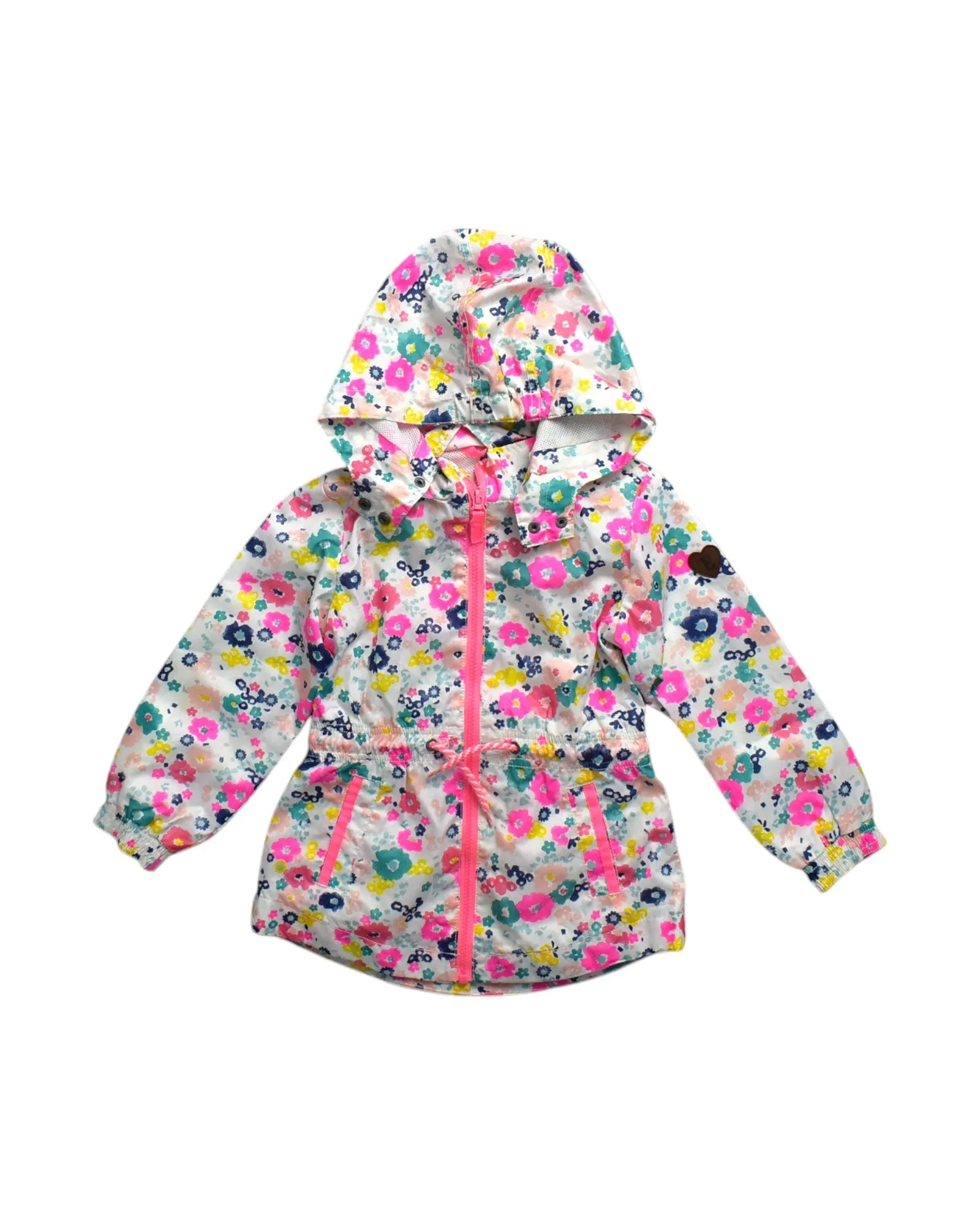 Esprit Floral Hooded Rain Jacket 4-5T