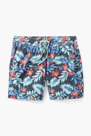 Fair Harbor Bungalow Swim Trunks in Midnight Palms