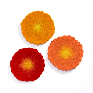 Felt Flower Scrubbers - Set of 3