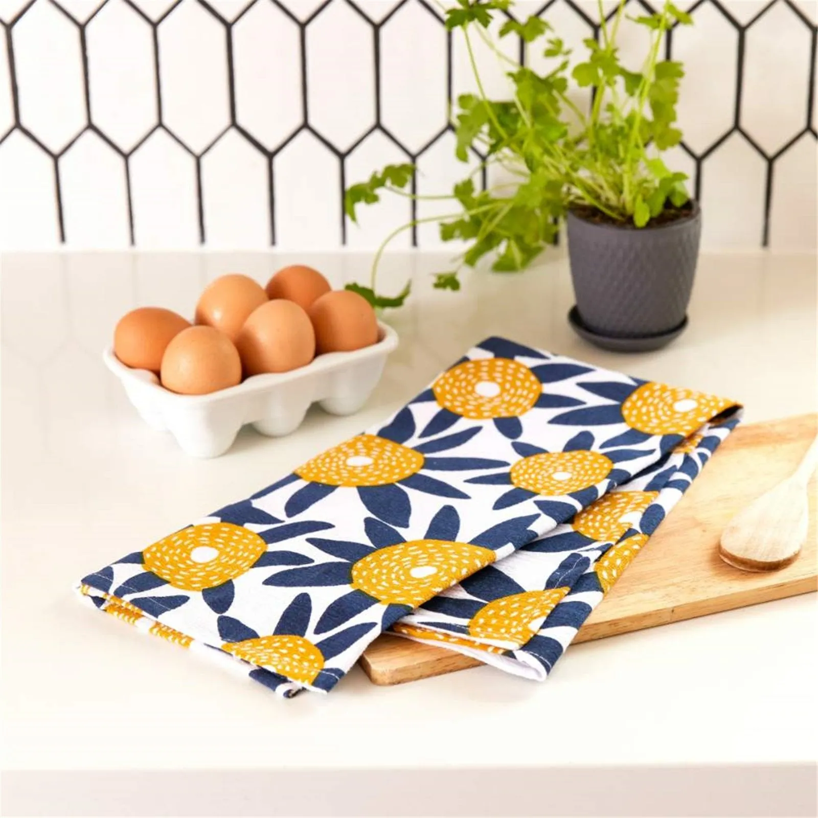 Field of Flowers Cotton Kitchen Towels (Set of 3)