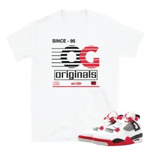 Fire Red 4 OG sneaker shirt