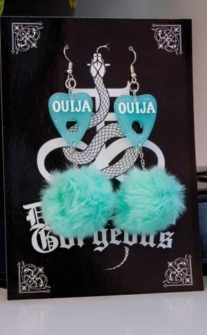 Fluff Goth Earrings | Mint Ouija