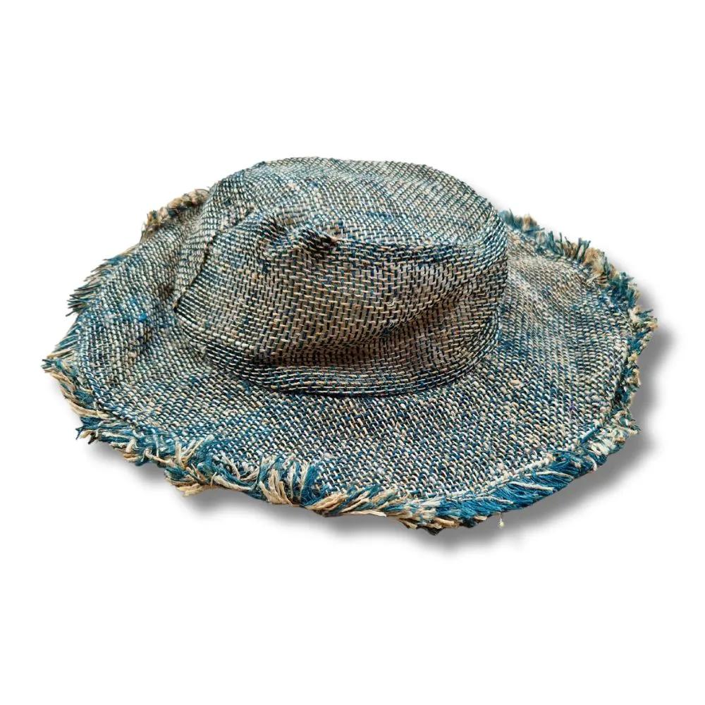 Frayed Brim Hemp Sun Hat