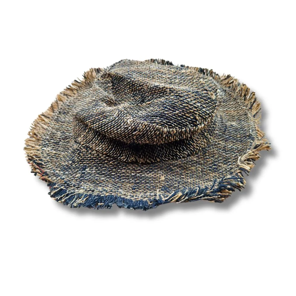 Frayed Brim Hemp Sun Hat