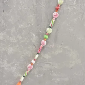 Frosted mixed Candy Garland 72''