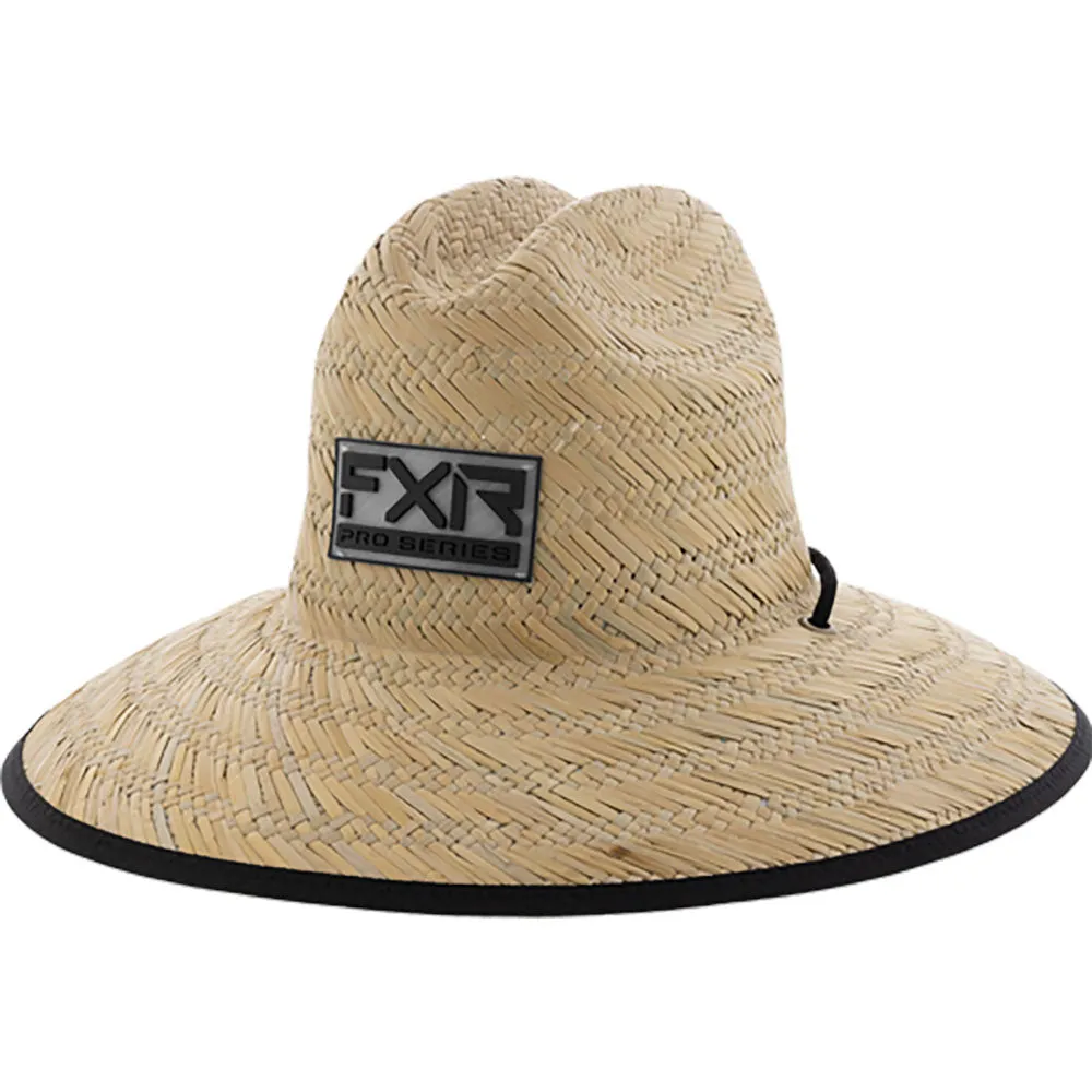 FXR  Shoreside Straw Hat Adjustable Chin Strap Full Printed Brim - Youth