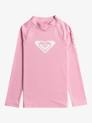 Girls 2-7 Whole Hearted Long Sleeve UPF 50 Rashguard - Prism Pink