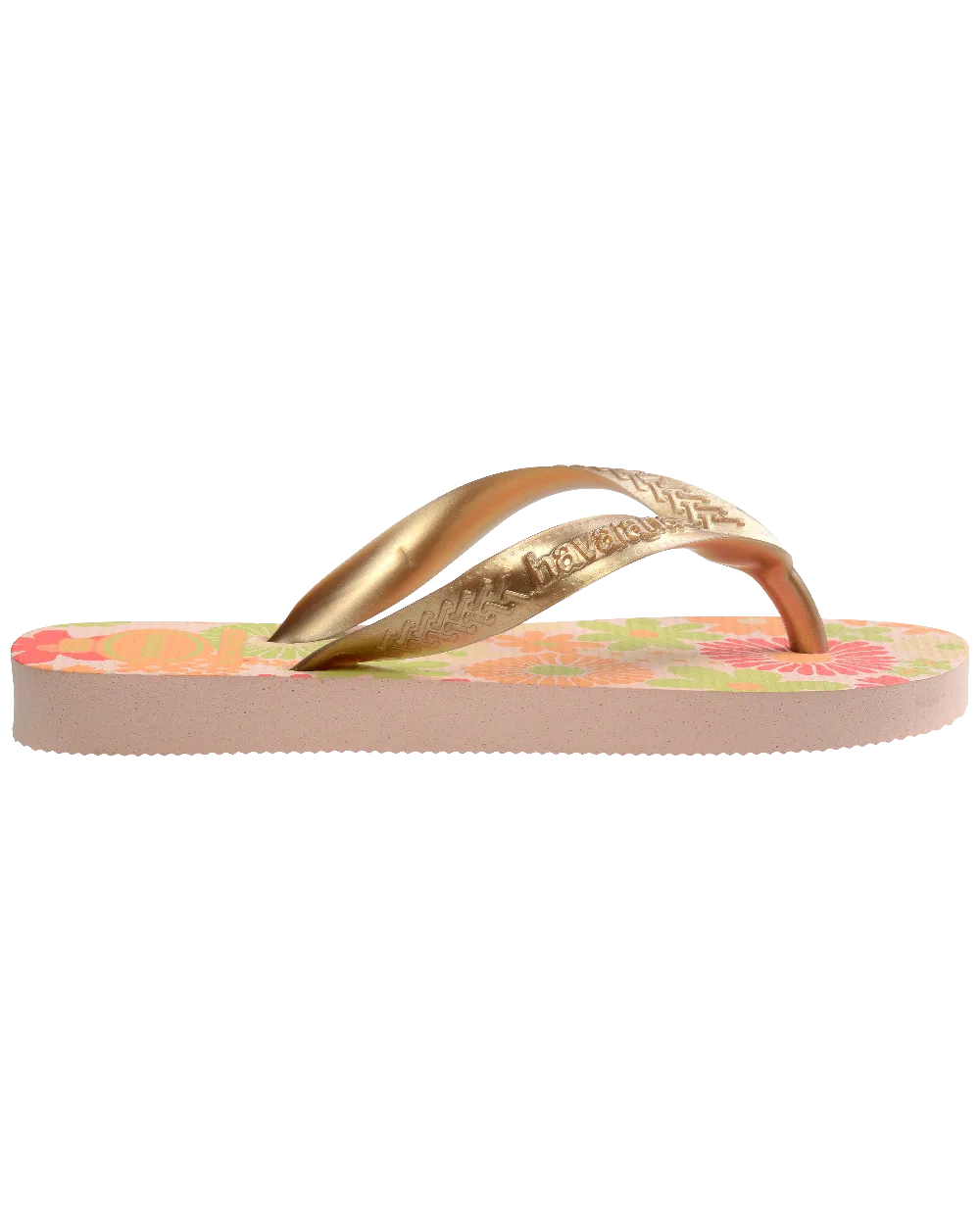 Girls Flores Flip Flops in Ballet Rose