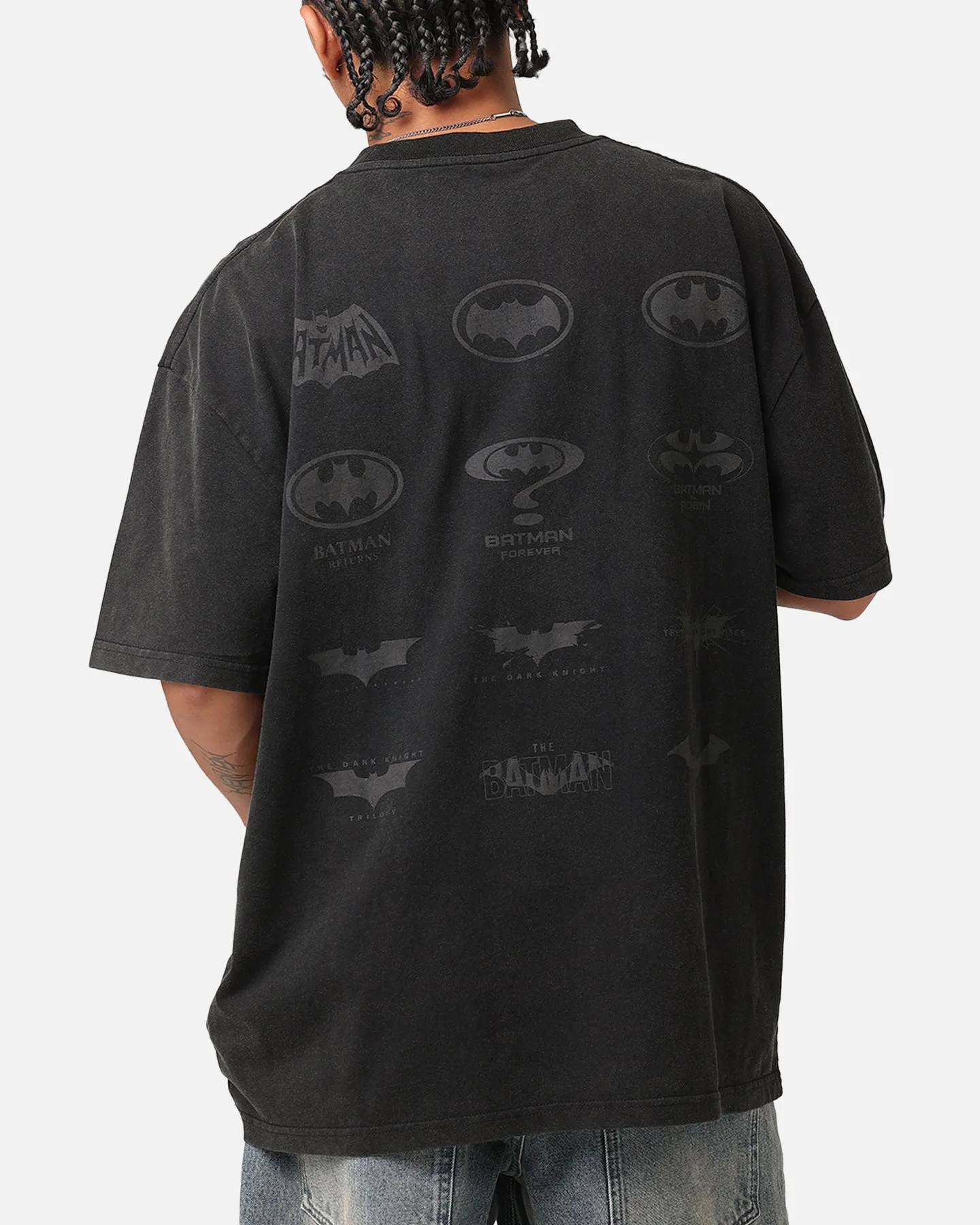 Goat Crew X DC Batman Batman Logos Heavy T-Shirt Vintage Black