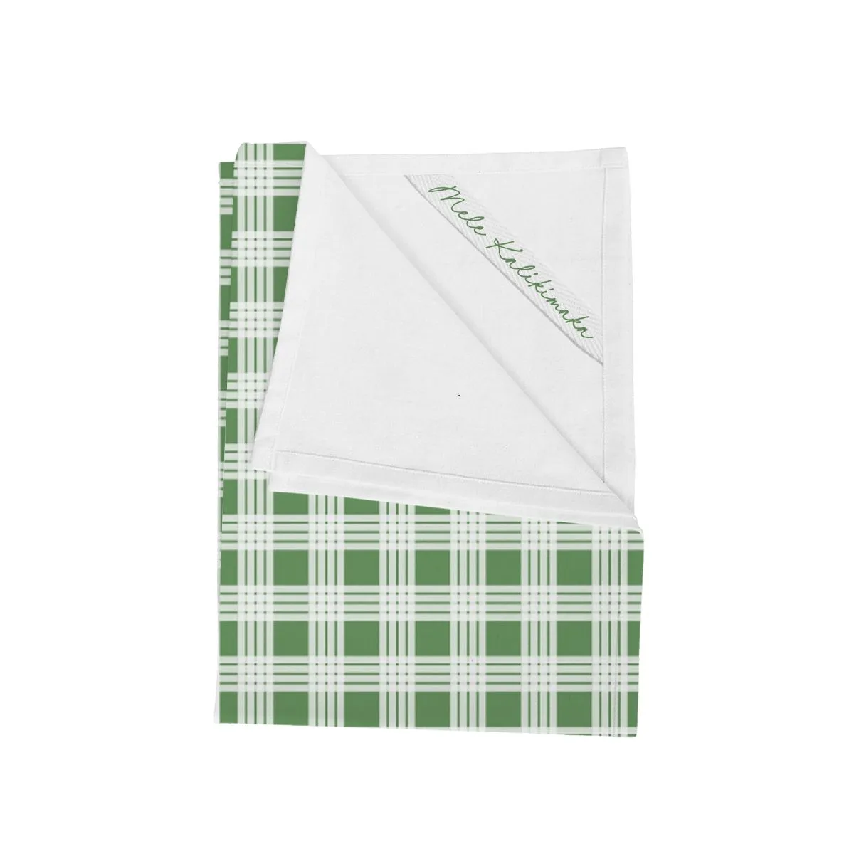 Green Palaka Flour Sack Kitchen Towel