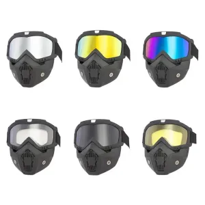 Half Helmet Full Riding Goggles