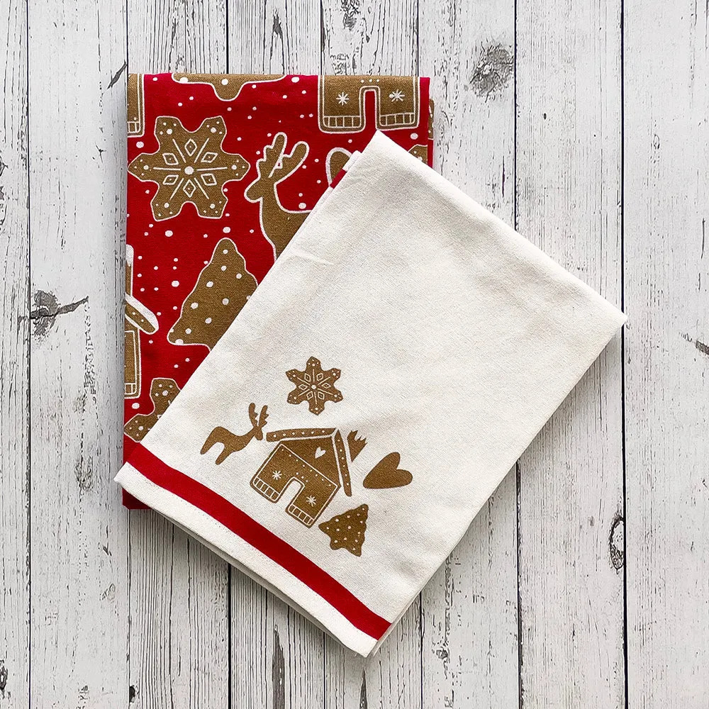 Holiday Floursack Tea Towels Set/2