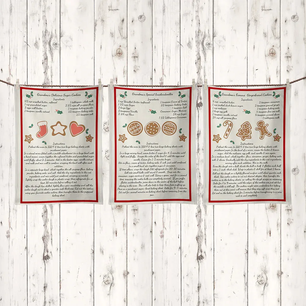 Holiday Floursack Tea Towels Set/3