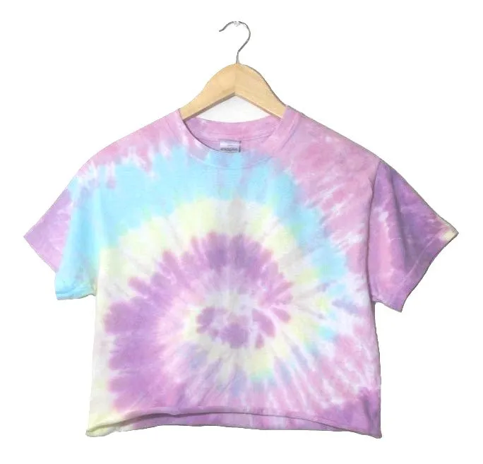 Hyacinth Rainbow Tie-Dye Unisex Cropped Tee