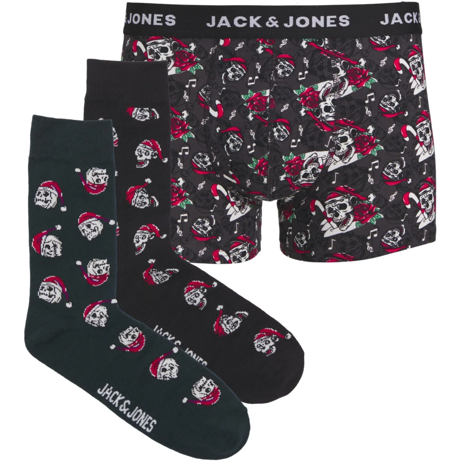 Jack & Jones Junior Black Xmas Skull Giftbox