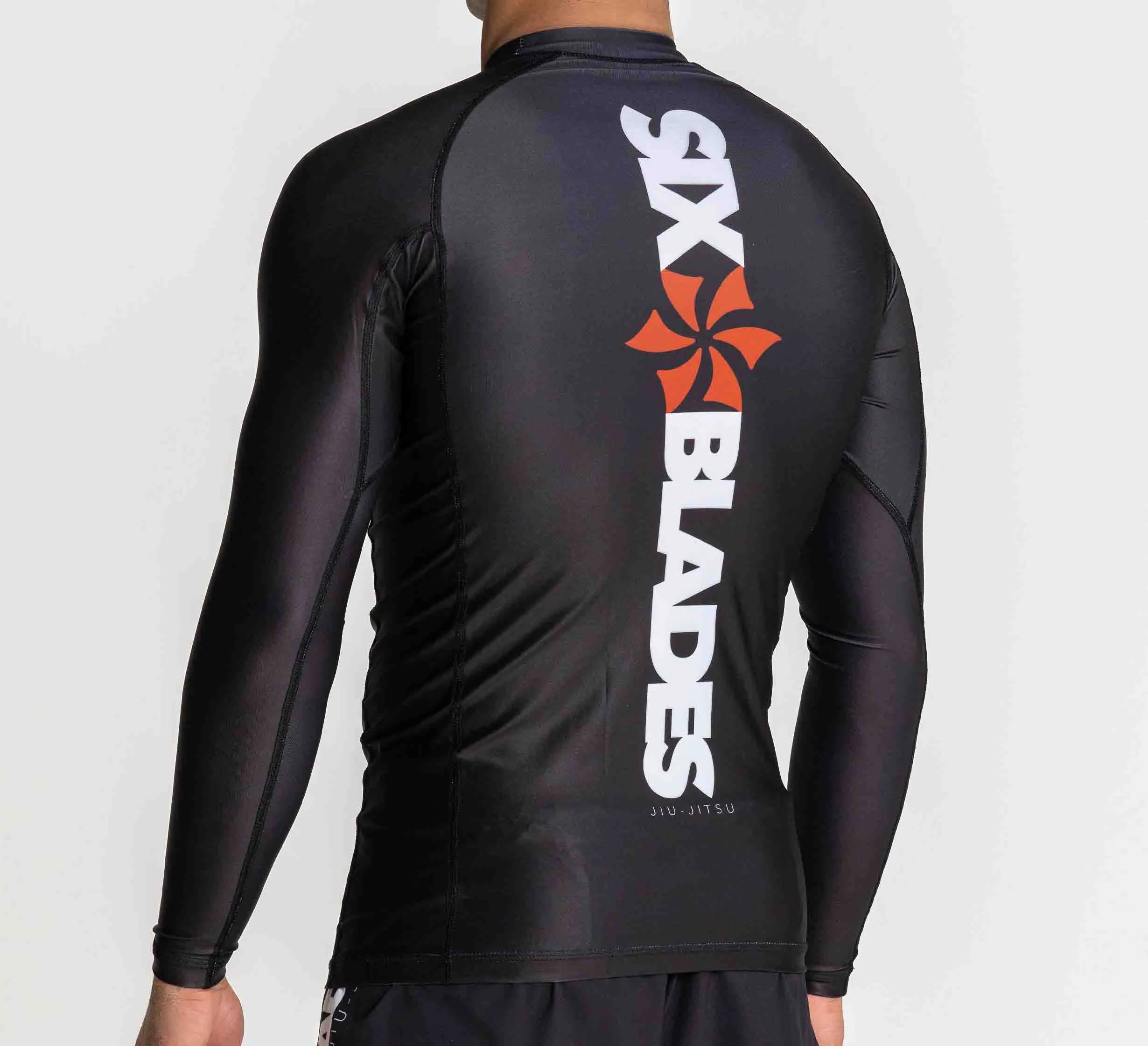 Kids Six Blades Long Sleeve Rashguard Black