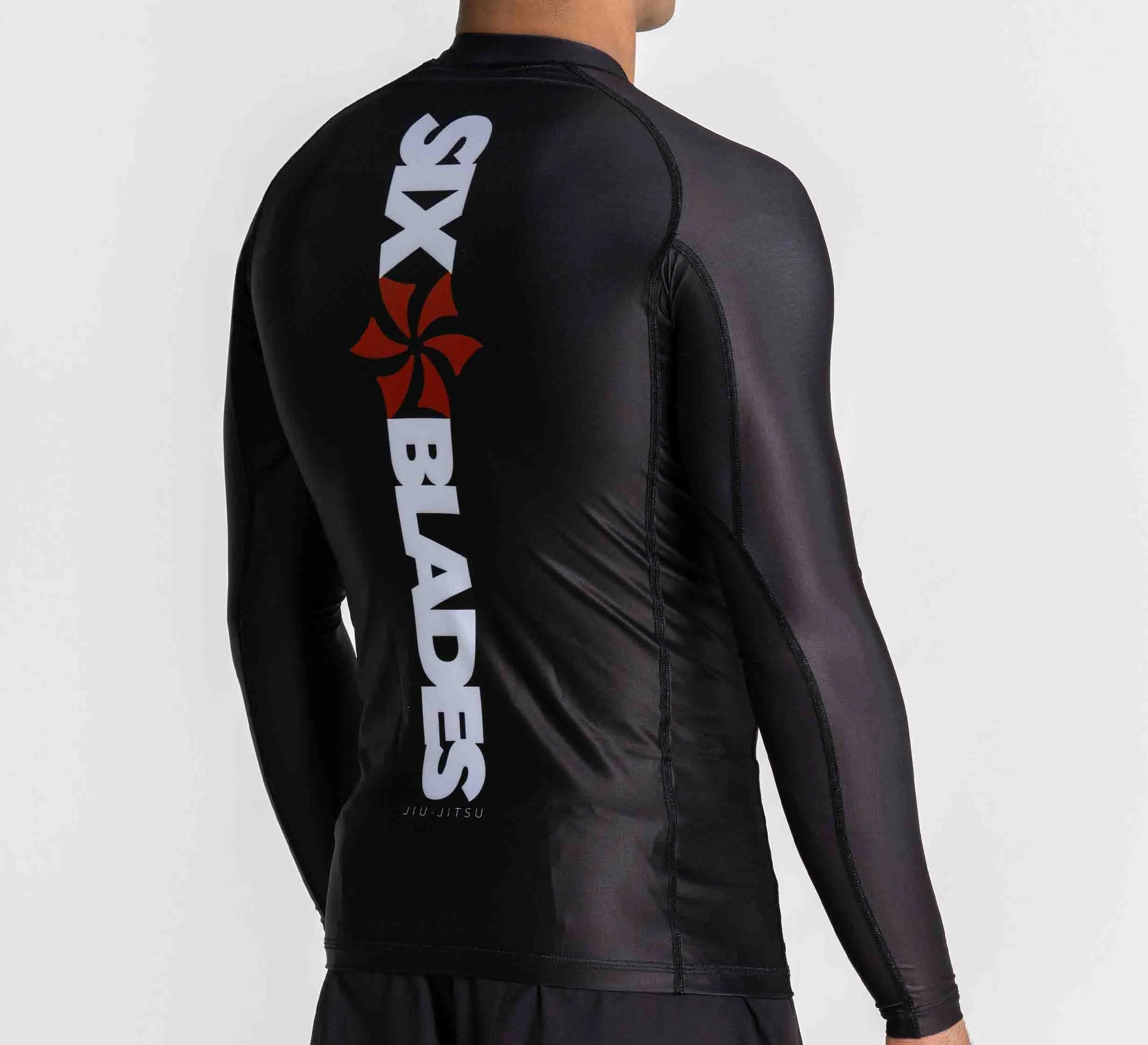 Kids Six Blades Long Sleeve Rashguard Black