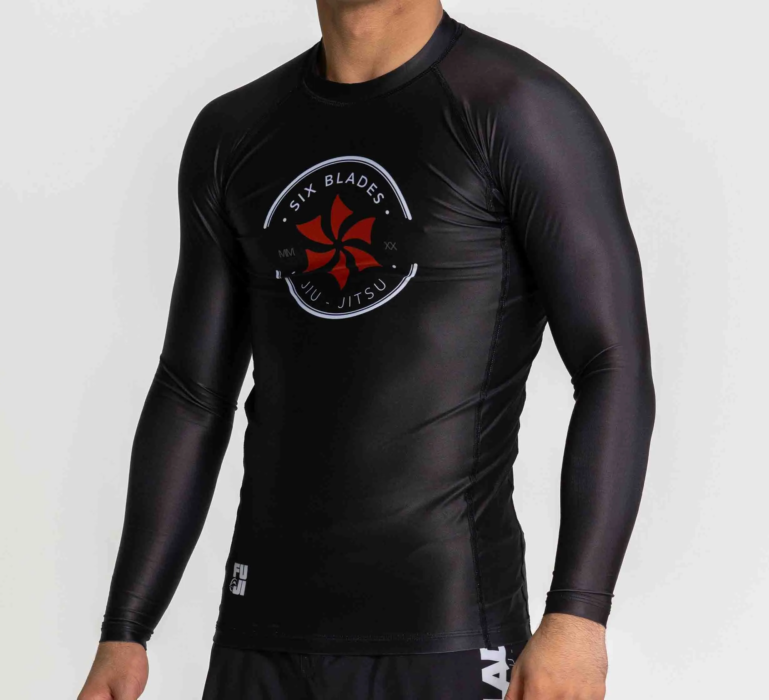 Kids Six Blades Long Sleeve Rashguard Black