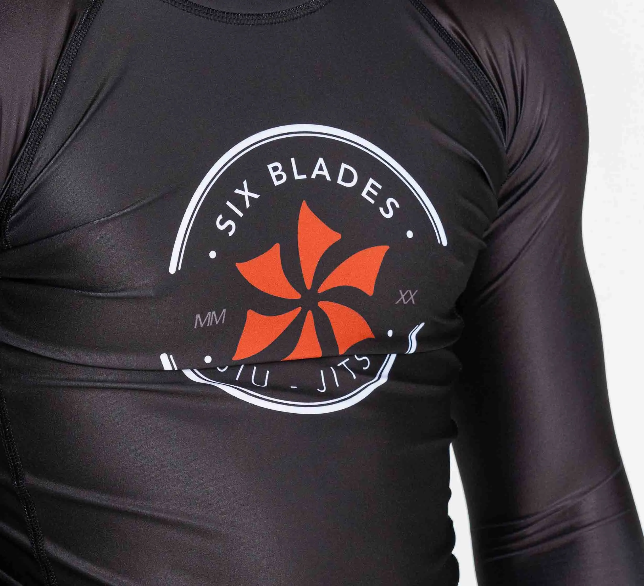 Kids Six Blades Long Sleeve Rashguard Black