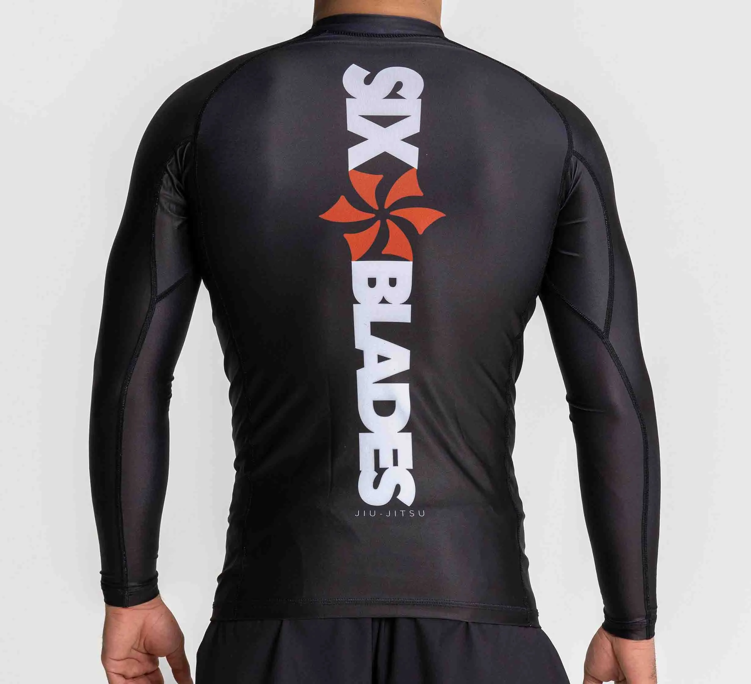 Kids Six Blades Long Sleeve Rashguard Black