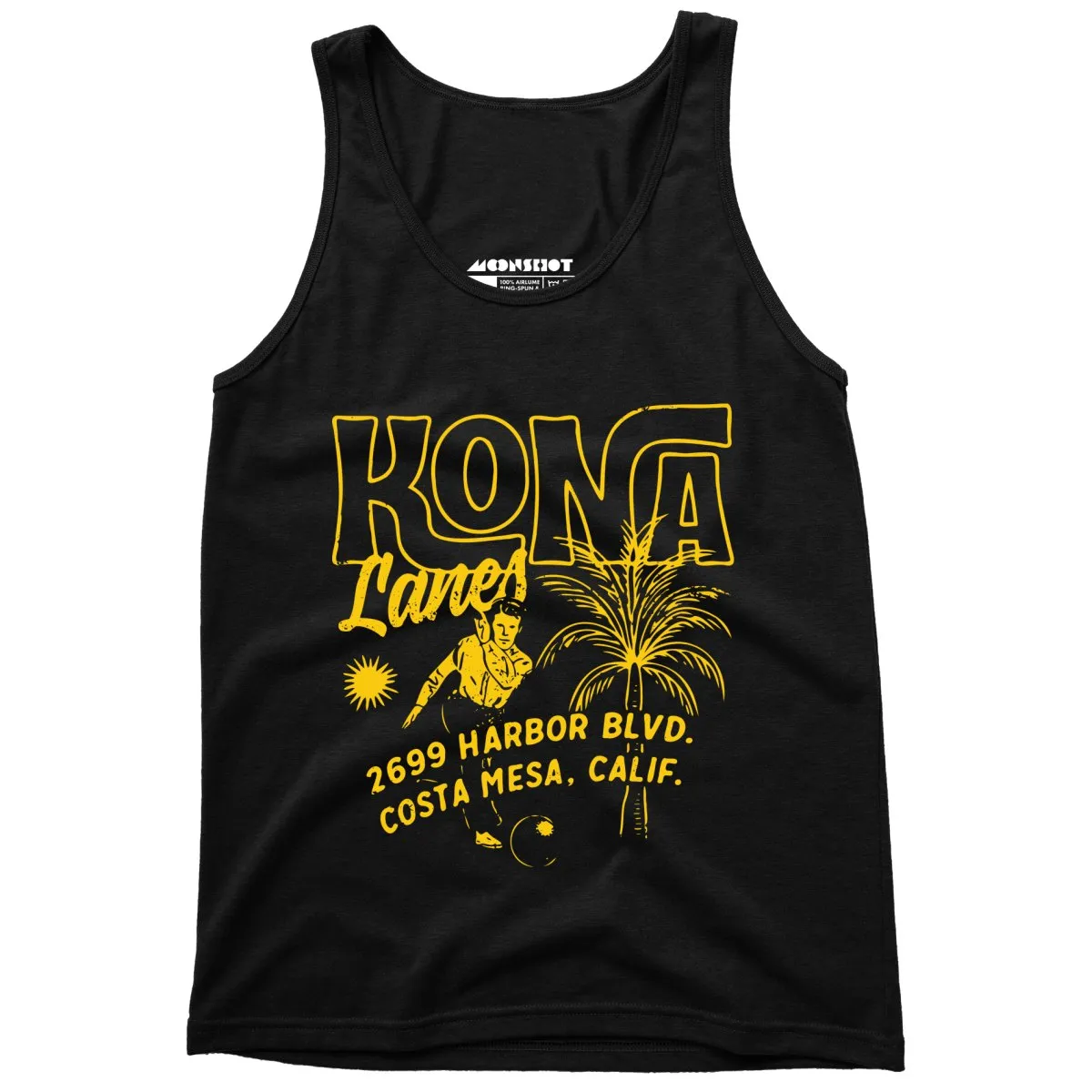 Kona Lanes v3 - Costa Mesa, CA - Vintage Bowling Alley - Unisex Tank Top